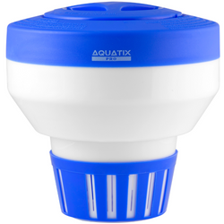Aquatix Pro Pool Chlorine Floater Dispenser for 1 to 3 inch Tablets, Large & Durable Floating Dispenser for Spa, Hot Tubs, In-ground & Above Ground Small & Large Pools, Adjustable Flow Rate
