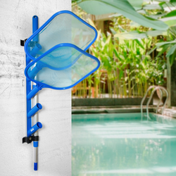 Aquatix Pro Pool Accessory Holder, Hanger & Organizer, Complete Kit, 110lbs Holding Power, Best for Swimming Pool Pole, Brush, Skimmer & Vacuum Head, Caddy for all Accessories & Attachments, Rustproof