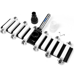 Aquatix Pro Pool Vacuum Head, 22" Extra Large Commercial Grade, 10 Weighted Plates, 2 x Hose Adapter, Aluminium Handle, Stainless Steel Balls, Swimming Pool Head with Bottom Brush (Aluminum)