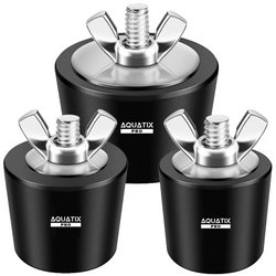 Aquatix Pro Pool Winterizing Plugs, 3 Sizes, 1nch, 1.25inch & 1.5inch, Swimming Pool Winter Expansion Plugs with SS Screw, Stainless Steel Bolts, Heavy Duty Rubber, Protect Your Equipment Today!