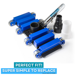 Aquatix Pro Pool Vacuum Head Replacement Wheels, 8 Count, Heavy Duty Stainless-Steel Ball Bearing Wheels, Transparent, Universal Fit, for Above Ground & In Ground Swimming Pool Vacuum Cleaners