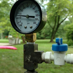 Aquatix Pro Pool Filter Pressure Gauge - Premium Spa/Pool/Aquarium Water Pressure Gauge, 2" Dial, 0-60 Psi, Bottom Mount 1/4", Compatible with Most Brands Such as Hayward, Pentair & Jandy