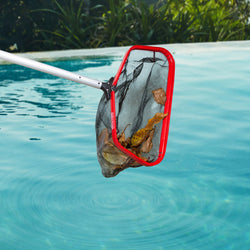 Aquatix Pro Pool Skimmer Net with Pole, 19" Extra Wide Net, 4-12ft Pole, Professional Grade, 3 Section 1.1mm Aluminum Detachable Pool Pole, Heavy Duty Strong Nylon Fine Mesh Net Bag, Wear Resistant